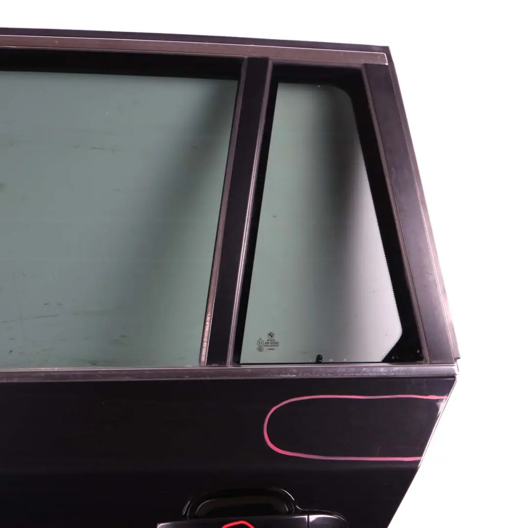 Door Rear Left N/S Black Sapphire Metallic - 475 to BMW E61 Touring with Part number 7158501 BMW E61 Touring Door Rear Left N/S Black Sapphire Metallic - 475 - SKU 7158501-BS - Part number 7158501