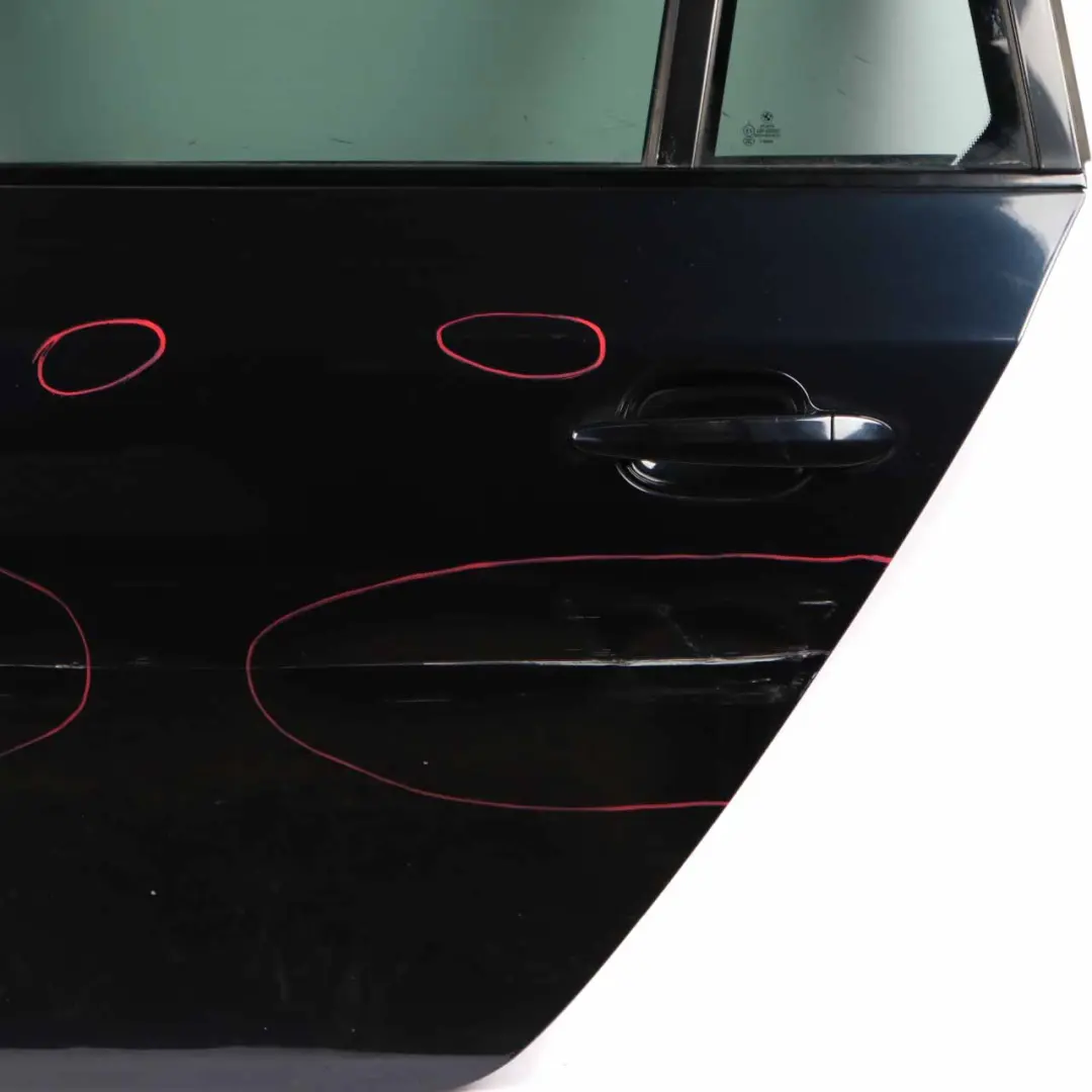 BMW E61 Touring Door Rear Left N/S Carbonschwarz Carbon Black Metallic - 416 - SKU 7158501-CAR - Part number 7158501