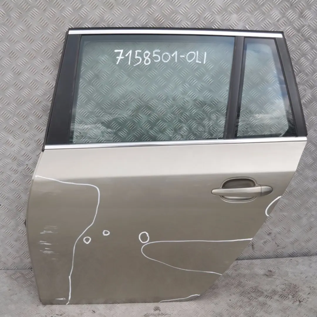  Genuine BMW 5 SERIES E61 E61N Door Rear Left N/S Olivine Green Metallic - 349 - SKU 7158501-OLI - Part number 7158501