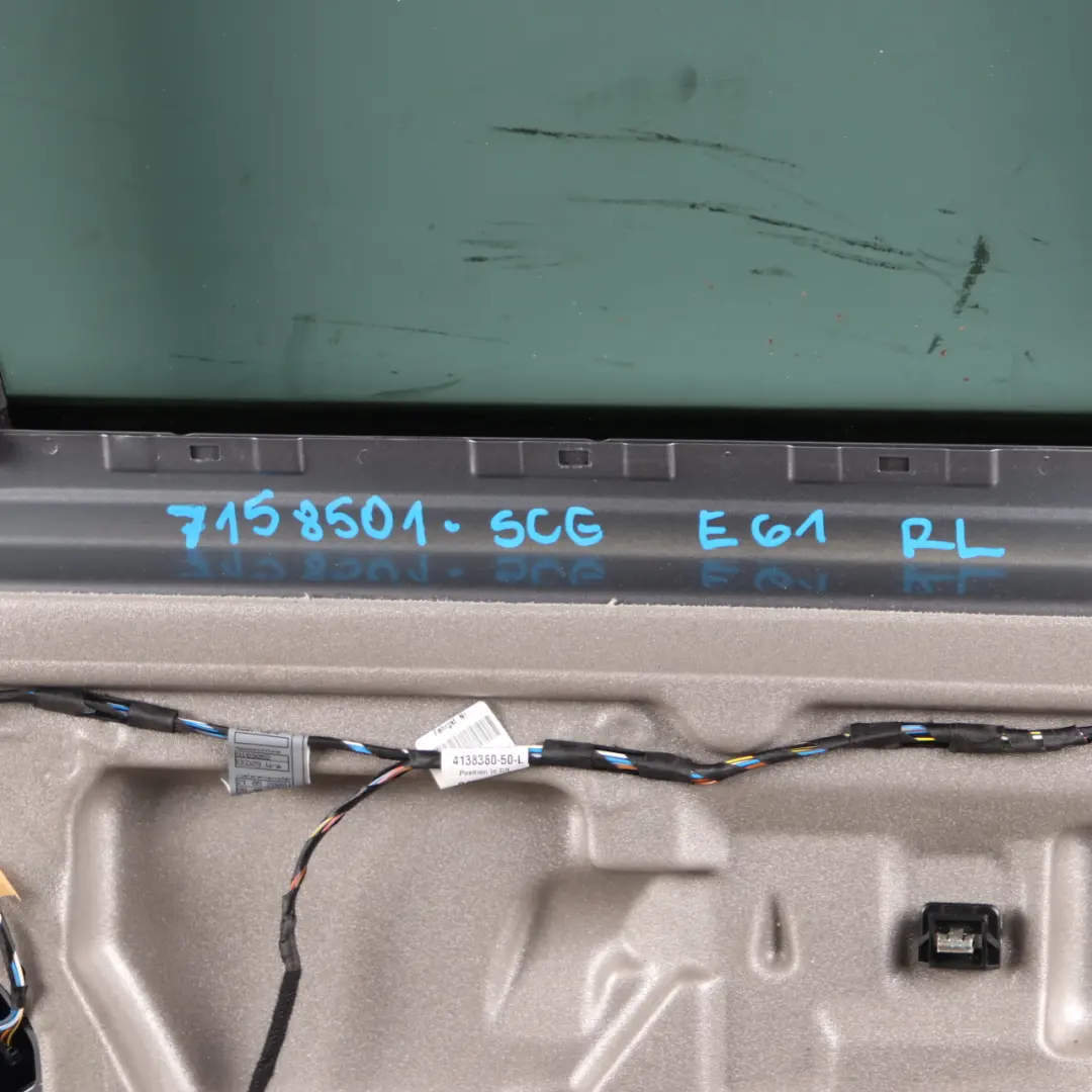 Door Rear Left N/S Spacegrau Space Grey Metallic - A52 to BMW E61 Touring with Part number 7158501 BMW E61 Touring Door Rear Left N/S Spacegrau Space Grey Metallic - A52 - SKU 7158501-SCG - Part number 7158501