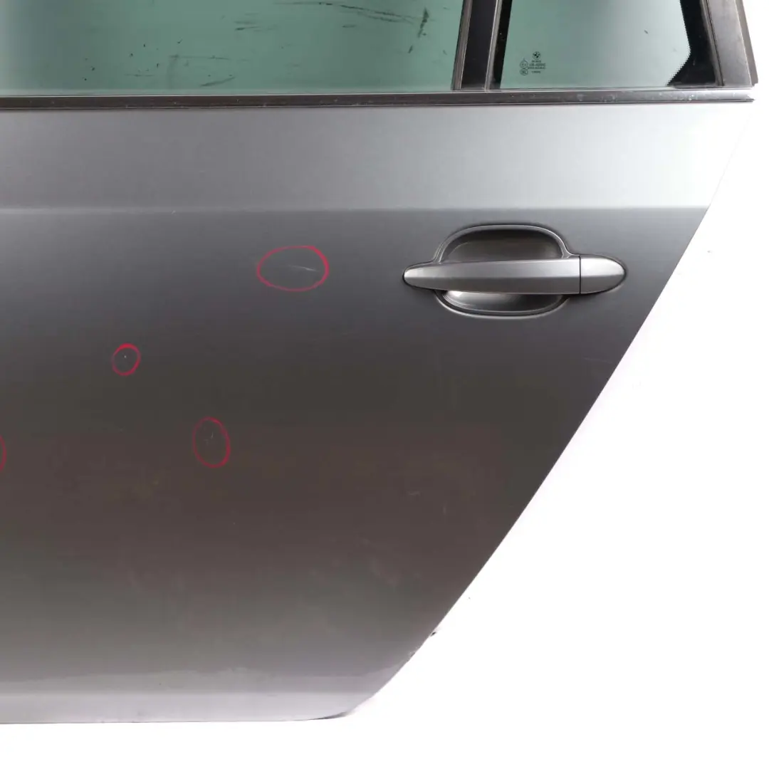 Door Rear Left N/S Spacegrau Space Grey Metallic - A52 to BMW E61 Touring with Part number 7158501 BMW E61 Touring Door Rear Left N/S Spacegrau Space Grey Metallic - A52 - SKU 7158501-SCG - Part number 7158501