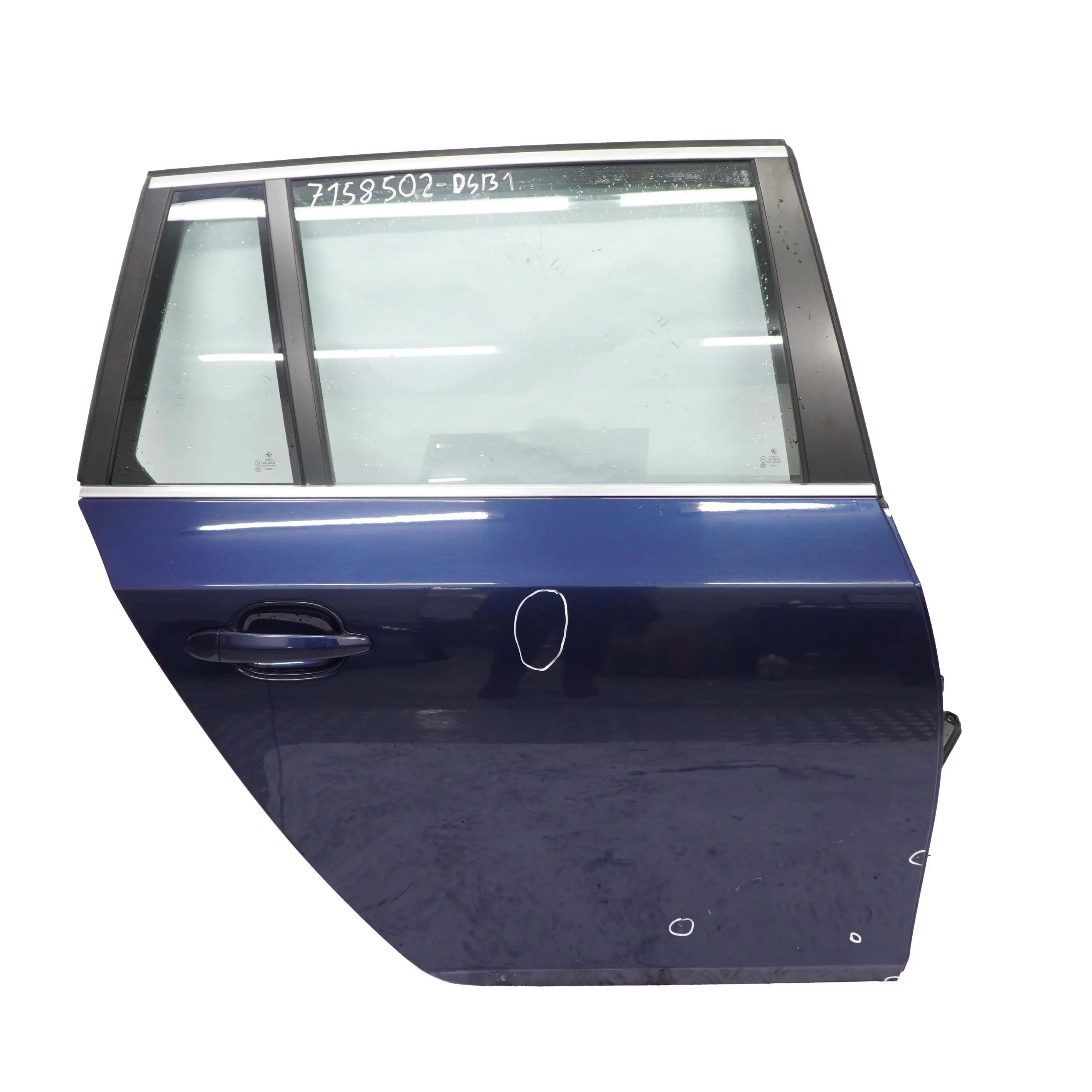 BMW E61 Touring Puerta Trasera Derecha Tiefseeblau Deep Sea Blue - A76