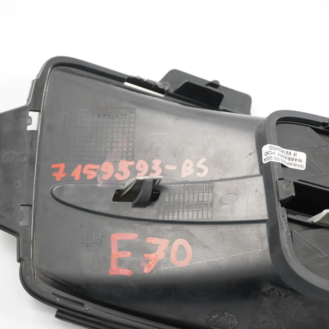 BMW E70 Frontstoßstange Geschlossener Links Kühlergrill Schwarz Saphir 475 - SKU 7159593-BS - Teilenummer 7159593
