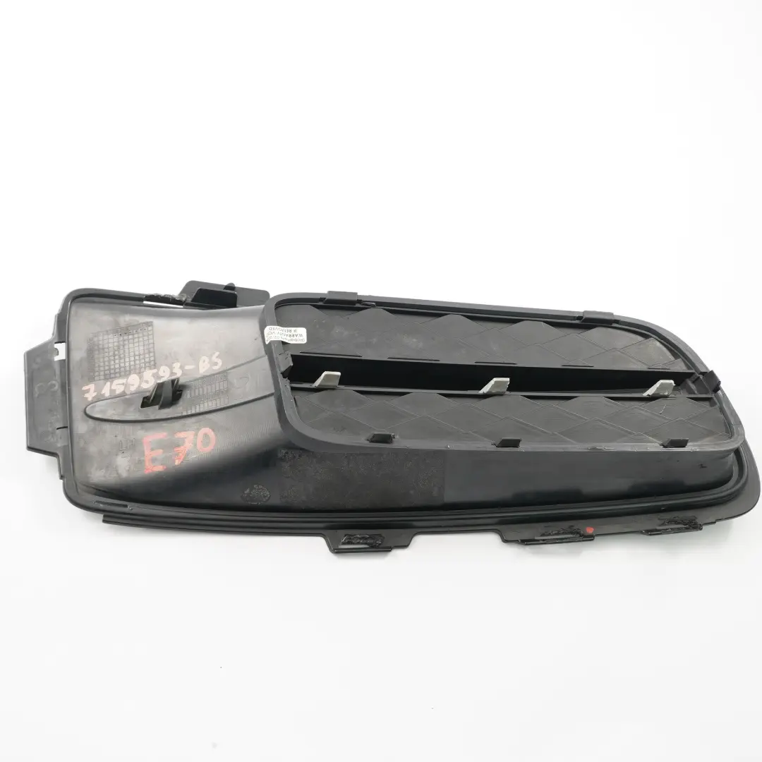 BMW E70 Front Bumper Trim Closed Grid Left Grille Black Sapphire Metallic 475 - SKU 7159593-BS - Part number 7159593