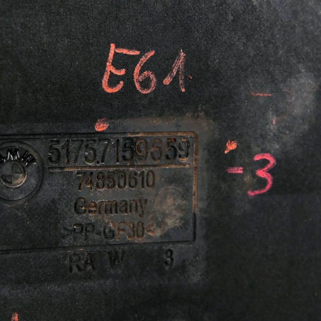 Undertray BMW E61 Touring Compartment Shielding Cover Panel to Engine with Part number 7159659 Engine Undertray BMW E61 Touring Compartment Shielding Cover Panel - SKU 7159659-3 - Part number 7159659