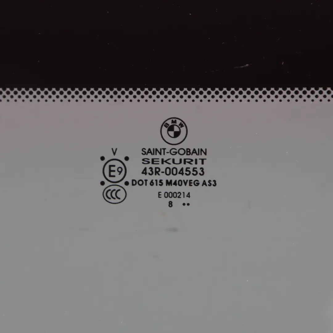 BMW X5 E70 Panorama Roof Panoramic Sliding Glass Rear Cover Tinted AS3 - SKU 7160018 - Part number 7160018
