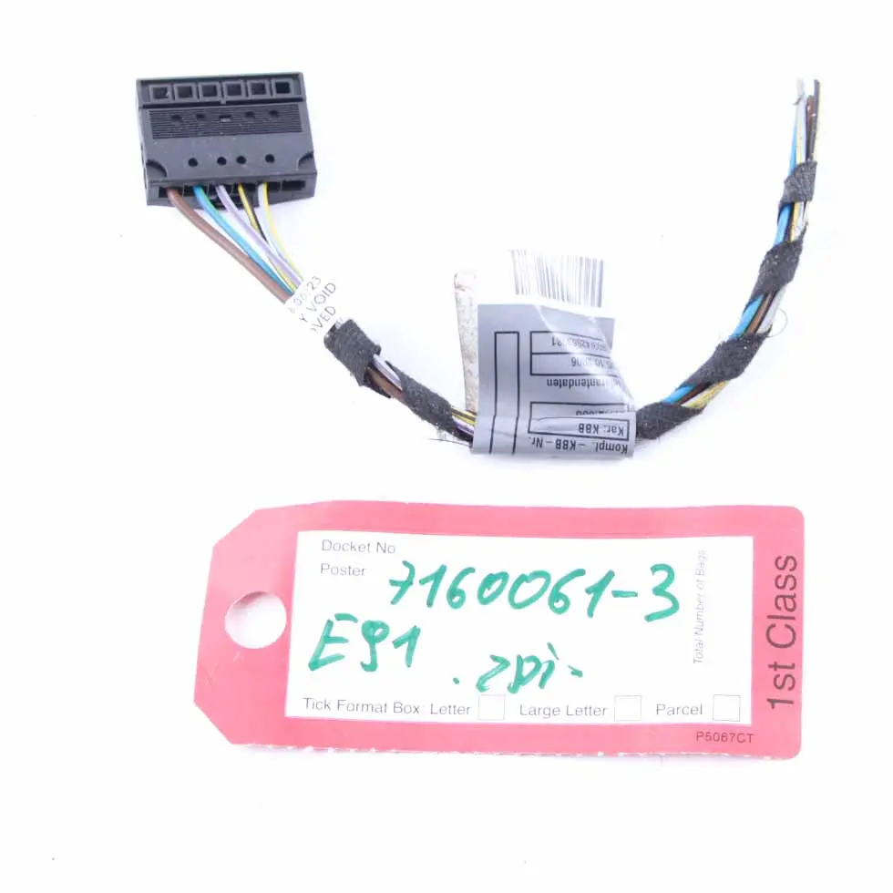 BMW E91 Rear Lamp Light Side Panel Left N/S Plug Socket Wiring 6984754 - SKU 7160061-3 - Part number 7160061