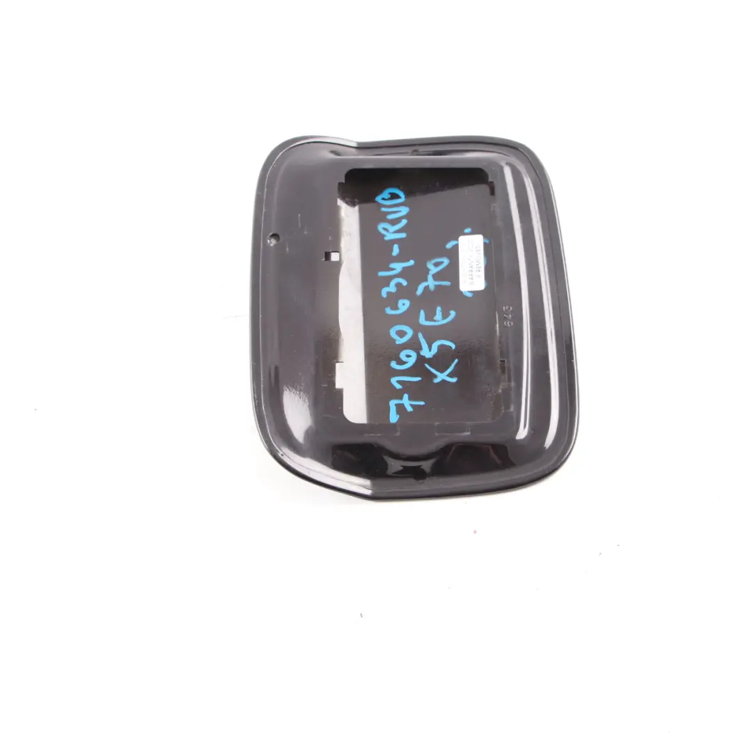 BMW X5 E70 Fill Flap Fuel Filler Cover Cap Rubinschwarz Ruby Black Metallic S23 - SKU 7160634-RUB - Part number 7160634