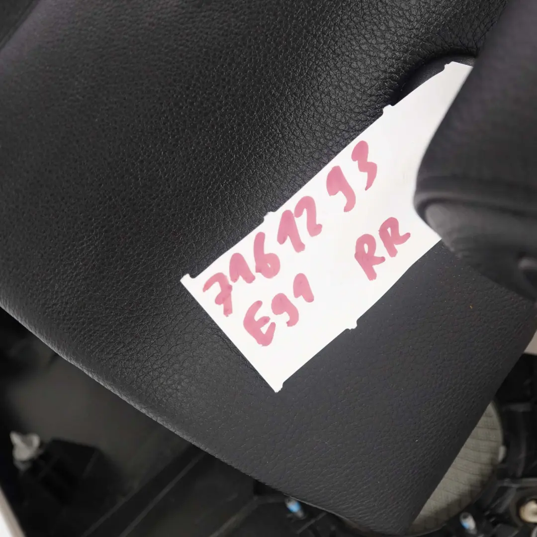 BMW 3 E91 Touring Cover Backrest Rear Back Right O/S Seat Support Black Leather - SKU 7161293 - Part number 7161293
