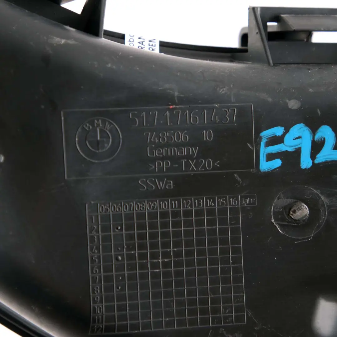 Vent BMW E92 E93 N54 Front Left N/S Duct Brake to Air with Part number 7161437 Air Vent BMW E92 E93 N54 Front Left N/S Duct Brake - SKU 7161437 - Part number 7161437