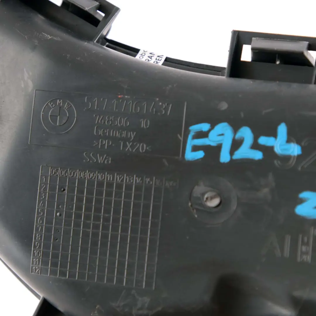 Vent BMW E92 E93 N54 Front Left N/S Duct Brake to Air with Part number 7161437 Air Vent BMW E92 E93 N54 Front Left N/S Duct Brake - SKU 7161437 - Part number 7161437