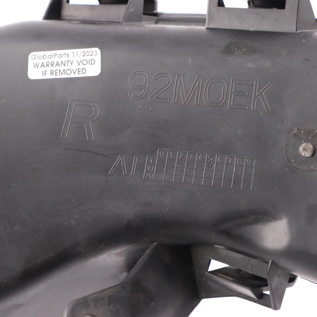 Duct BMW E92 E93 N54 Channel Front Right O/S Cooling Brake Tube to Air with Part number 7161438 Air Duct BMW E92 E93 N54 Channel Front Right O/S Cooling Brake Tube - SKU 7161438 - Part number 7161438