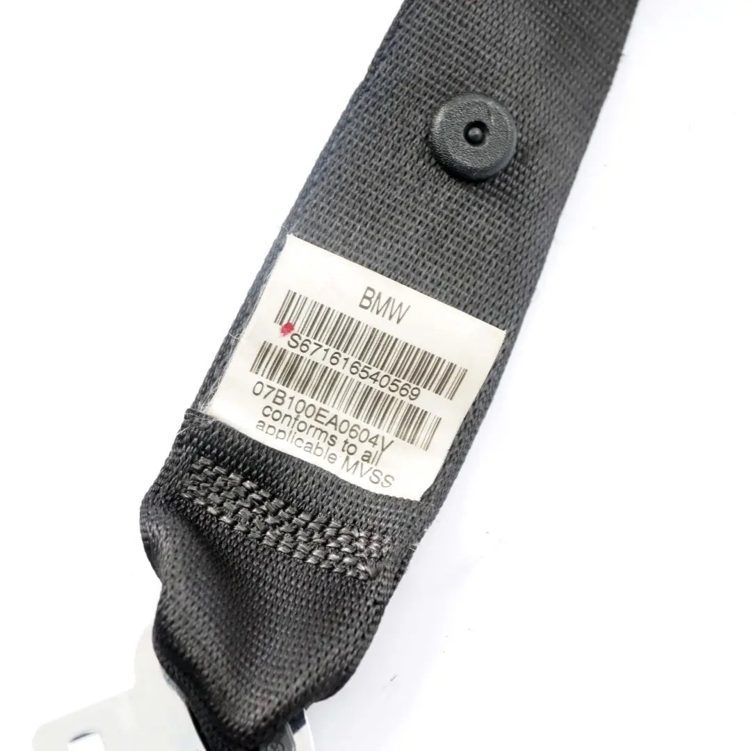 Seatbelt Rear BMW X5 E70 Third Row Upper Belt Safety Right O/S Black to with Part number 7161654 Seatbelt Rear BMW X5 E70 Third Row Upper Belt Safety Right O/S Black - SKU 7161654 - Part number 7161654