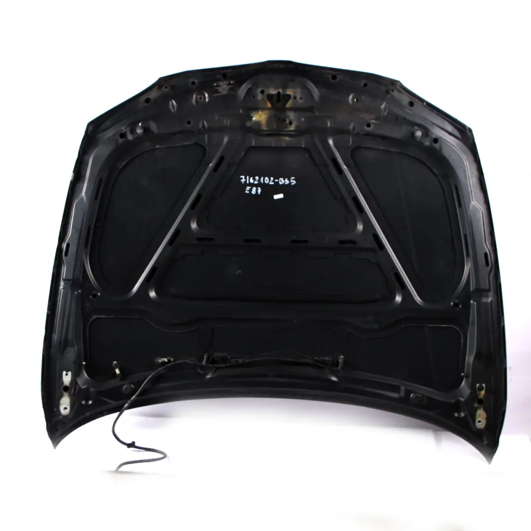BMW 1 E81 E87 6 Hood Bonnet Cover Panel Black Sapphire Metallic - 475 - SKU 7162102-BS6 - Part number 7162102