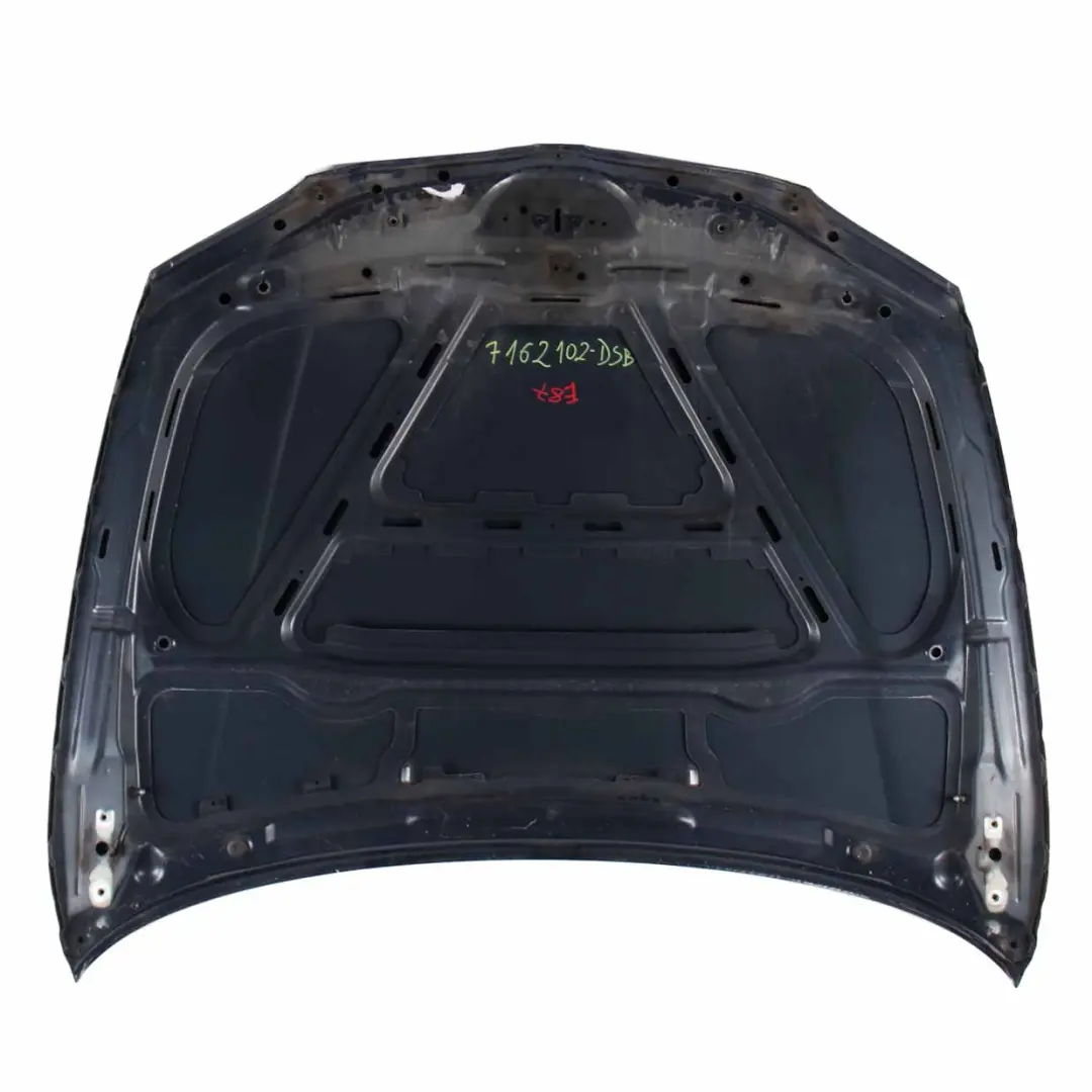 BMW E81 E87 Hood Bonnet Cover Panel Tiefseeblau Deep Sea Blue Metallic - A76 - SKU 7162102-DSB - Part number 7162102