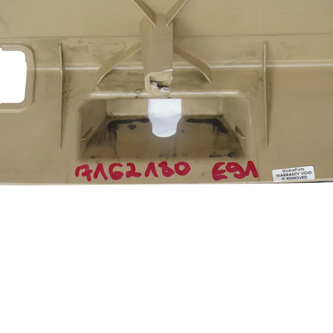 Portellone posteriore Coperchio pannello interno Stivale Coperchio Beige per BMW E91 con numero di parte 7162180 BMW E91 Portellone posteriore Coperchio pannello interno Stivale Coperchio Beige - SKU 7162180 - Numero di parte 7162180
