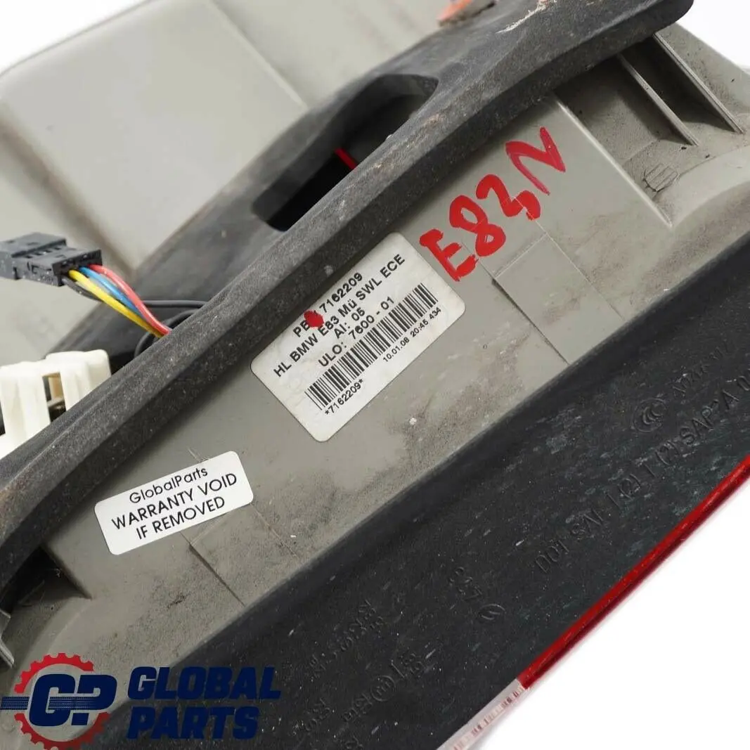 Trasero Izquierdo LED Luz Trasera Panel Lateral para BMW E83 LCI con número de pieza 7162209 BMW E83 LCI Trasero Izquierdo LED Luz Trasera Panel Lateral - SKU 7162209 - Número de pieza 7162209