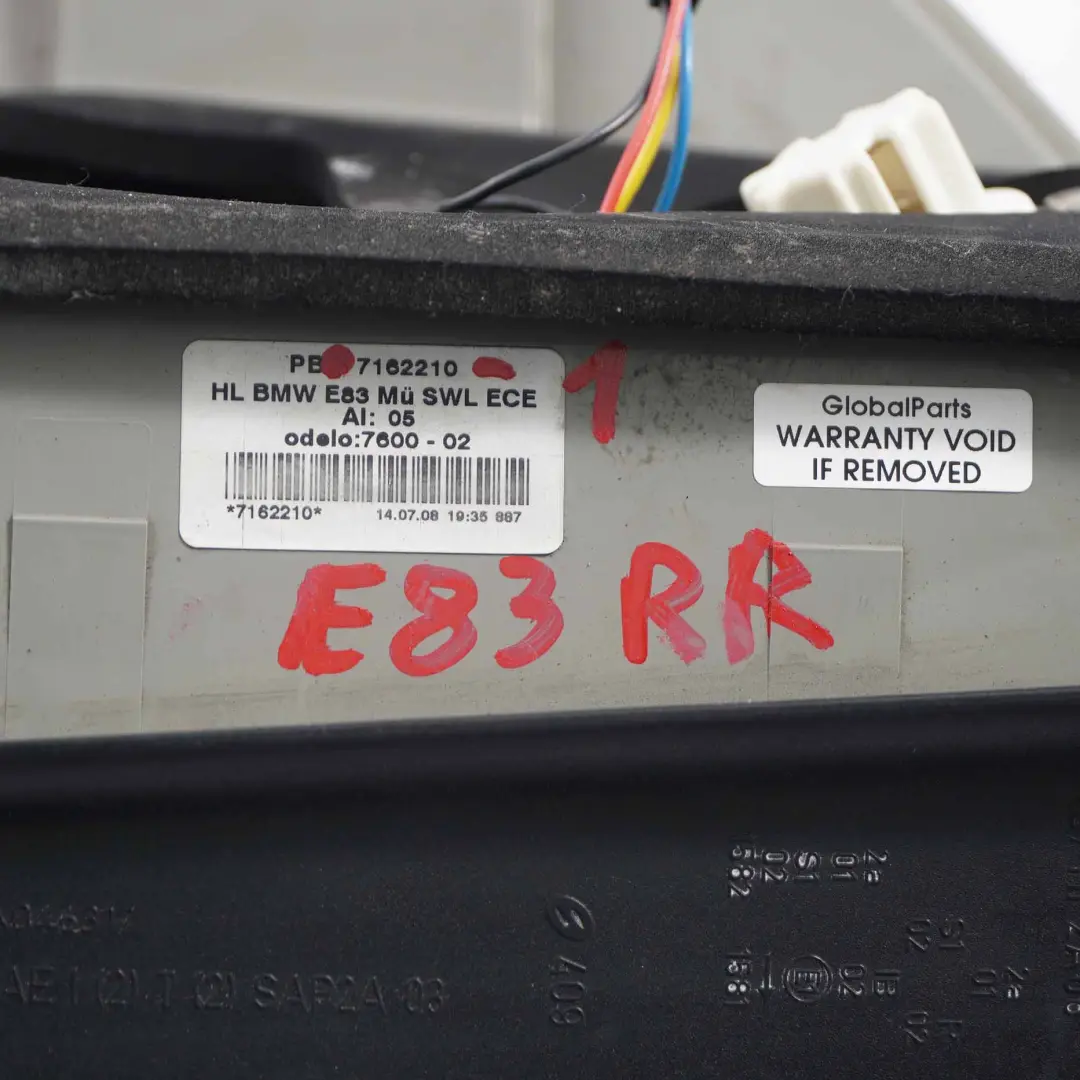 BMW X3 E83 LCI Lampa Prawy Tył Tylna - SKU 7162210-1 - Numer Części 7162210