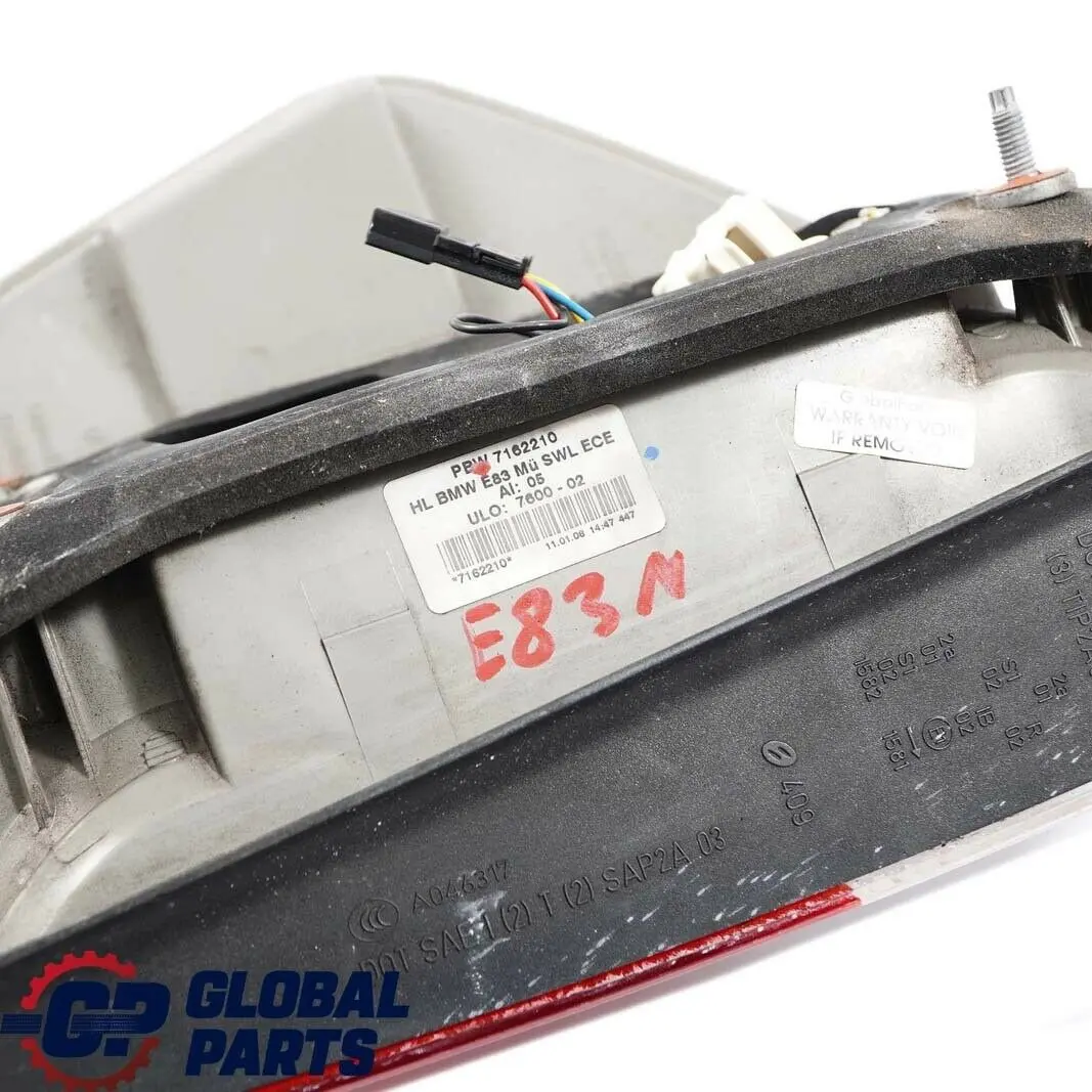 BMW X3 Series E83 Rear Right O/S LED Tail Lamp Light Side Panel - SKU 7162210 - Part number 7162210