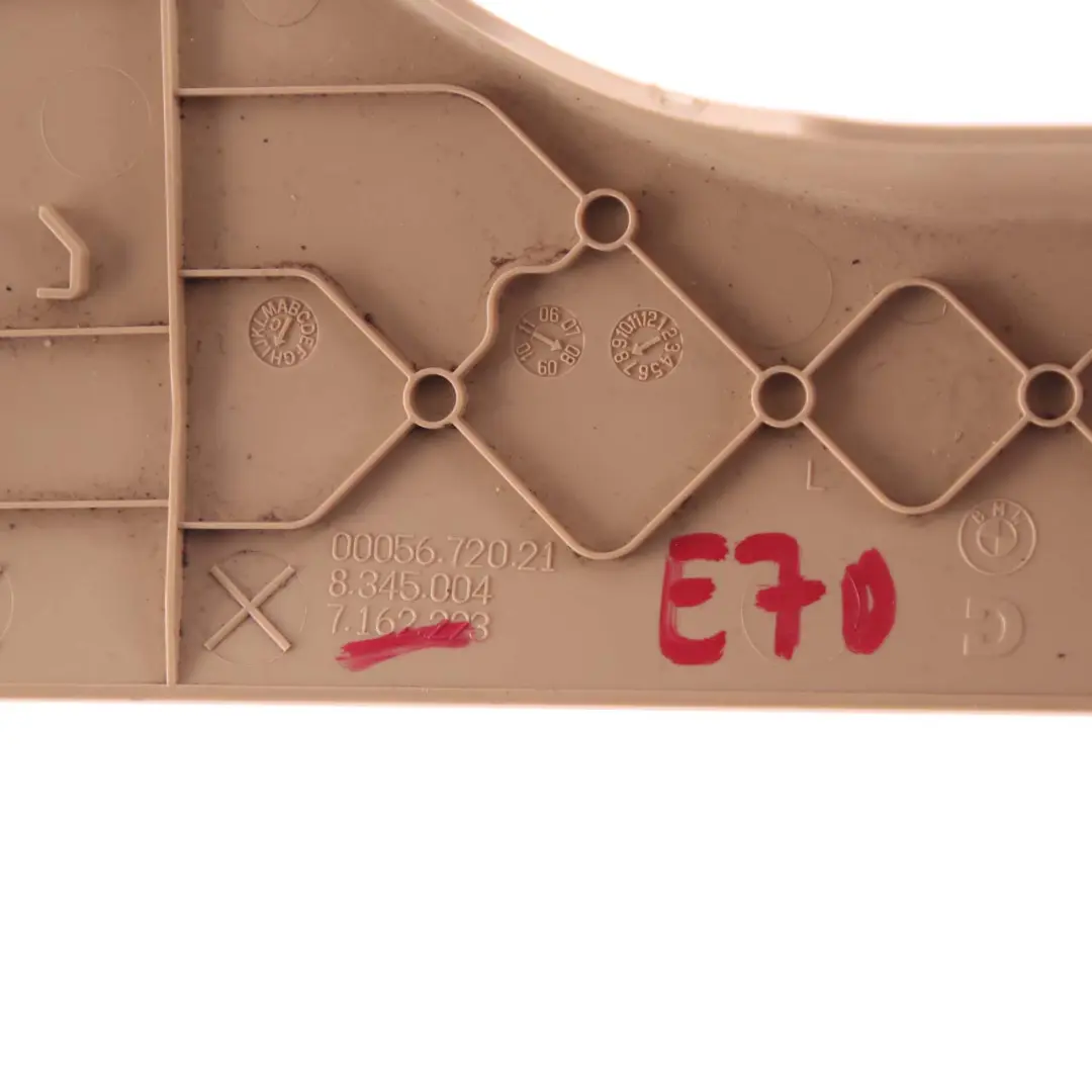 Revetement de siege avant gauche Beige pour BMW X5 X6 E70 E71 à propos du numéro de pièce 7162223 BMW X5 X6 E70 E71 Revetement de siege avant gauche Beige - SKU 7162223-1 - Numéro de pièce 7162223