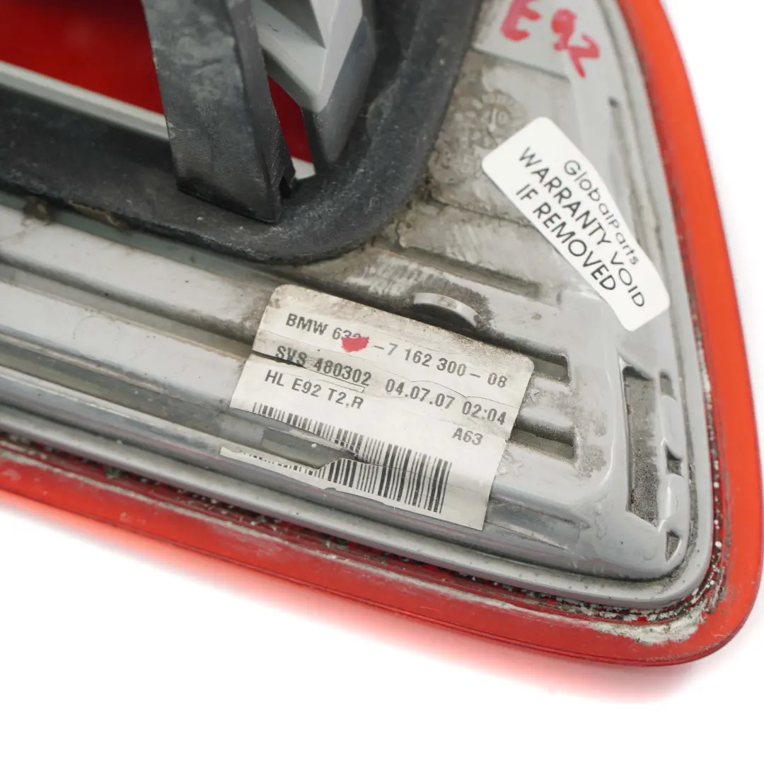 Heckleuchte Rücklicht Heckklappe Hinten Rechts für BMW 3 er E92 mit Teilenummer 7162300 BMW 3 er E92 Heckleuchte Rücklicht Heckklappe Hinten Rechts - SKU 7162300 - Teilenummer 7162300