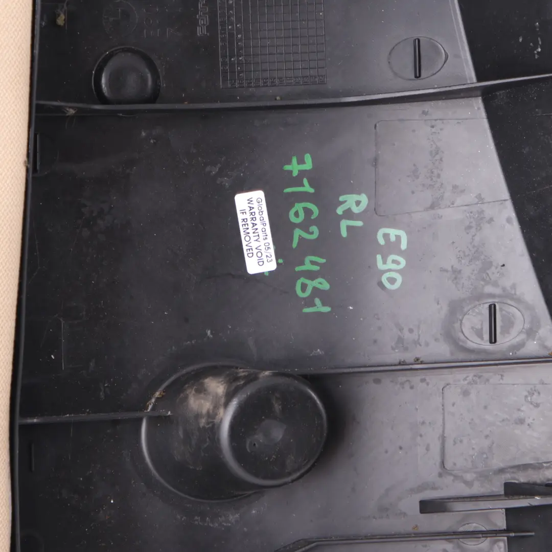 Lateral Trim Panel Cover Rear Left N/S Seat Cloth Beige 7149669 to BMW E90 with Part number 7162481 BMW E90 Lateral Trim Panel Cover Rear Left N/S Seat Cloth Beige 7149669 - SKU 7162481 - Part number 7162481