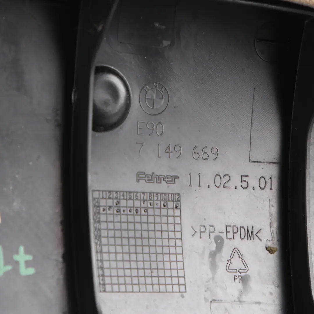 Lateral Trim Panel Cover Rear Left N/S Seat Cloth Beige 7149669 to BMW E90 with Part number 7162481 BMW E90 Lateral Trim Panel Cover Rear Left N/S Seat Cloth Beige 7149669 - SKU 7162481 - Part number 7162481