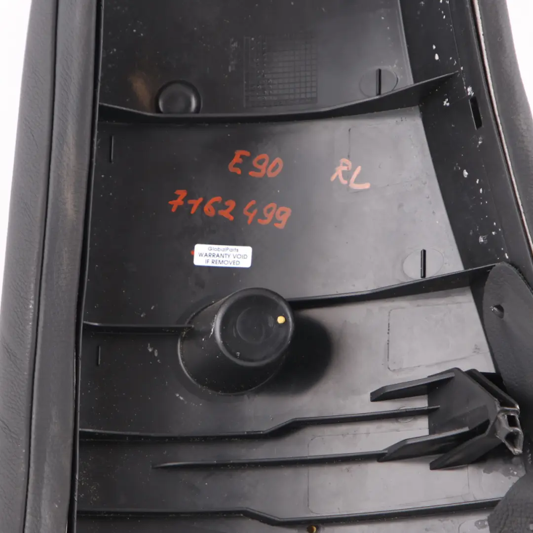 BMW E90 Saloon Rear Seat Left N/S Side Finisher Leather Dakota Schwarz - SKU 7162499 - Part number 7162499
