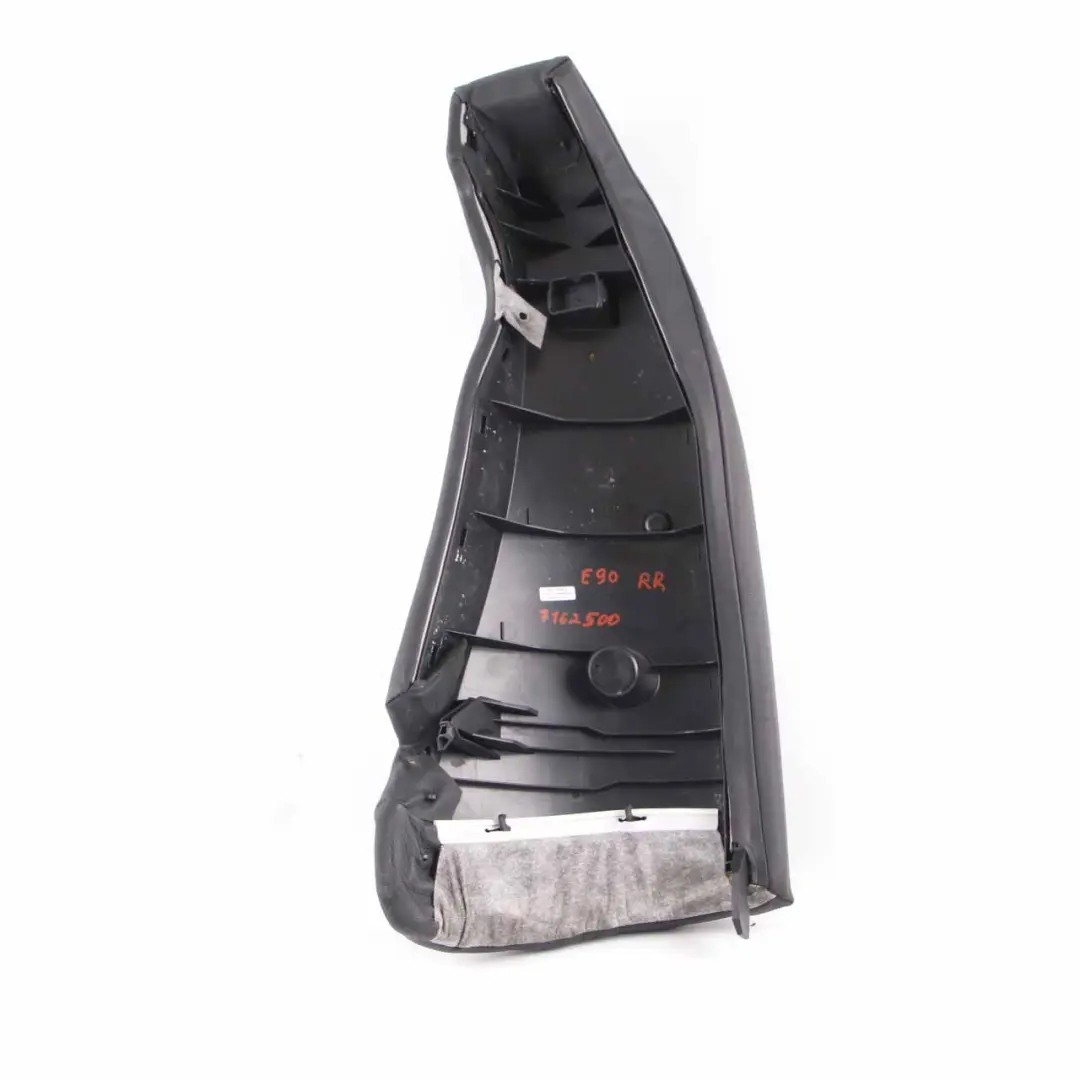 Right O/S Side Finisher Leather Dakota Schwarz to BMW E90 Saloon Rear Seat with Part number 7162500 BMW E90 Saloon Rear Seat Right O/S Side Finisher Leather Dakota Schwarz - SKU 7162500 - Part number 7162500