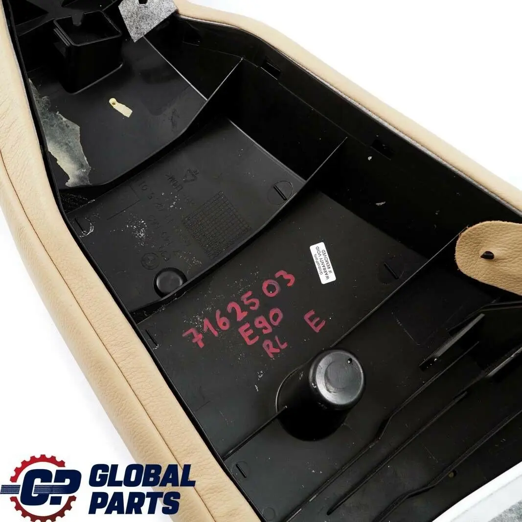 Lateral Trim Side Cover Rear Left N/S Beige Leather to BMW 3 Series E90 with Part number 7162503 BMW 3 Series E90 Lateral Trim Side Cover Rear Left N/S Beige Leather - SKU 7162503 - Part number 7162503