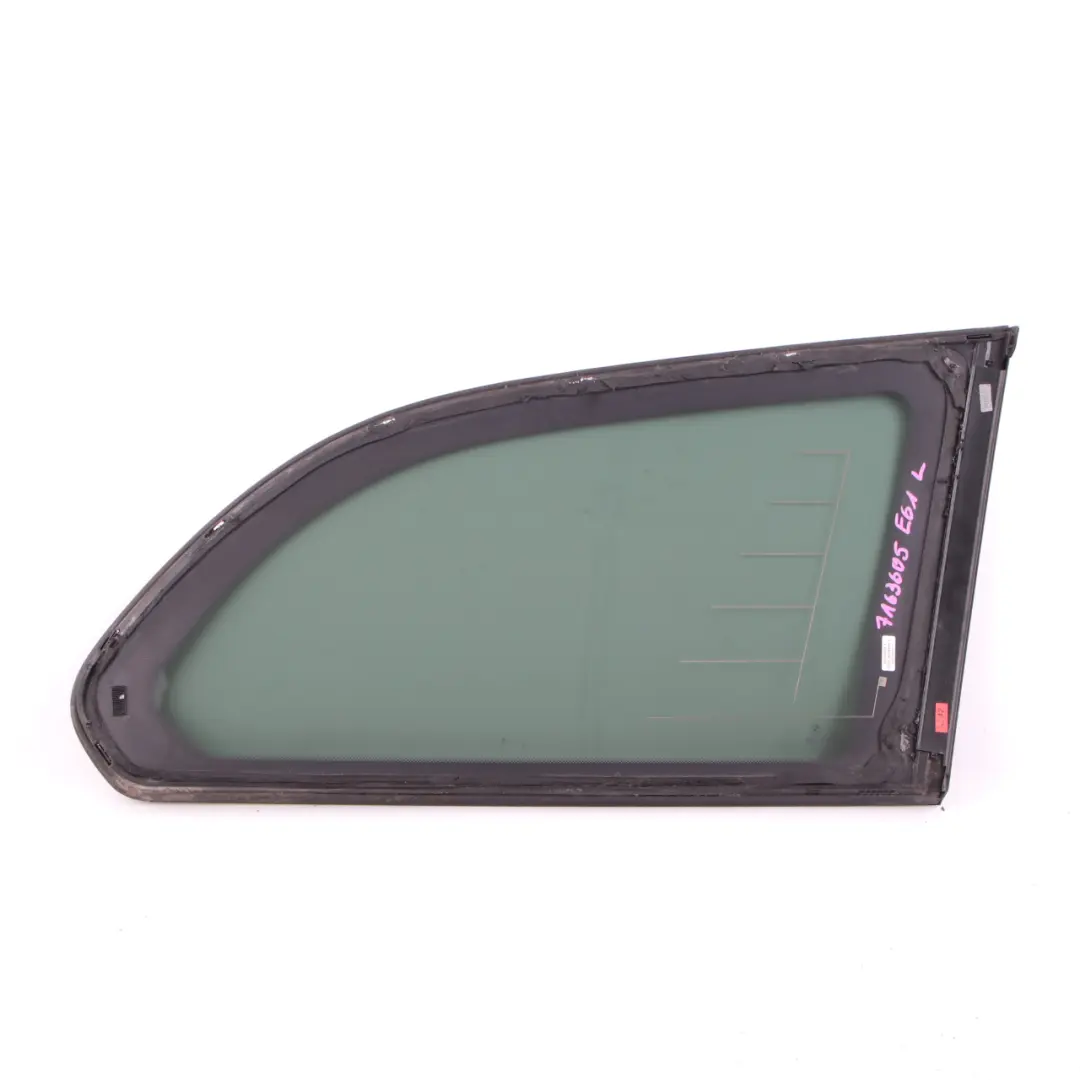  Window Glass BMW E61 Touring Side Left N/S Door Trim Tinted Black AS3 - SKU 7163605 - Part number 7163605