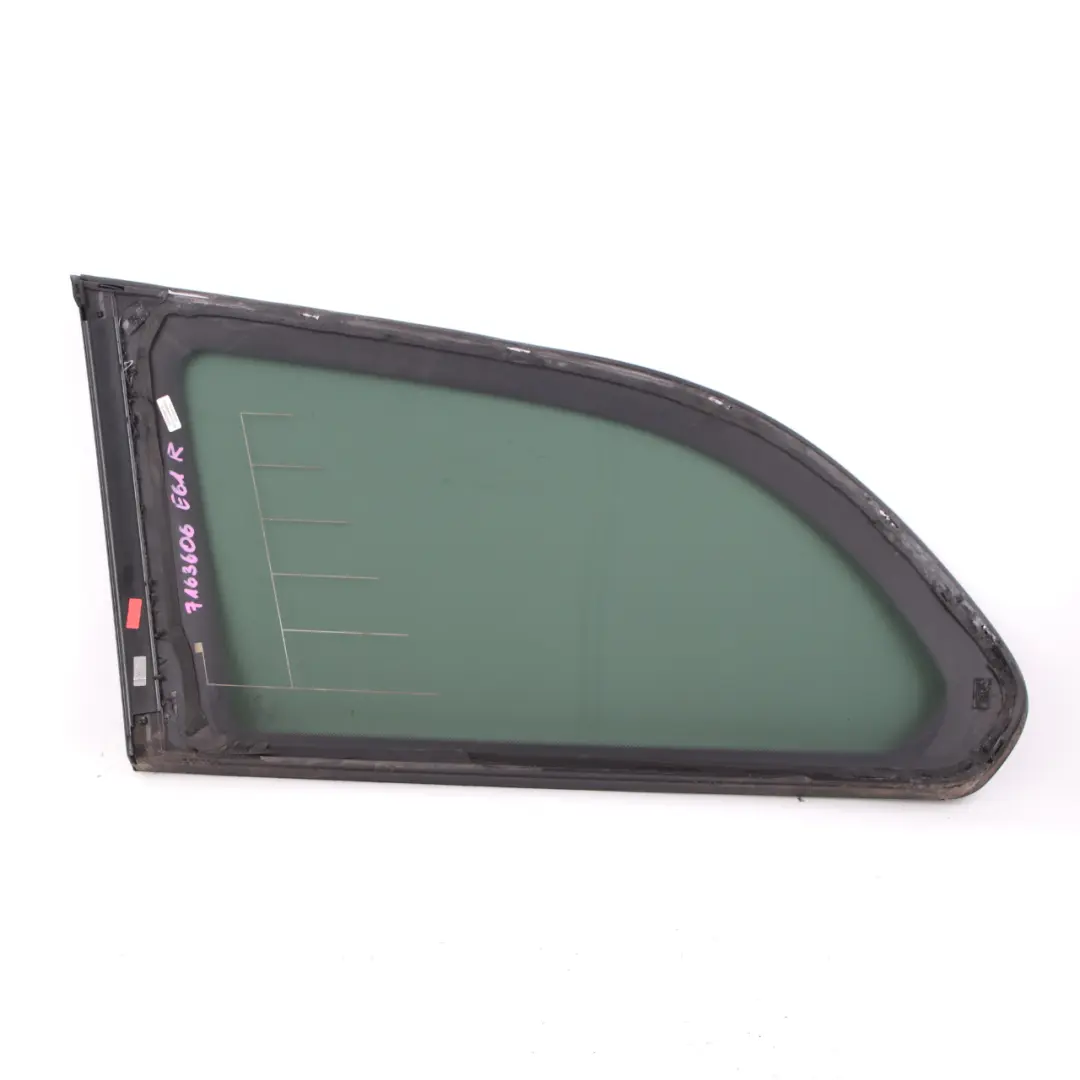  Window Glass BMW E61 Touring Side Right O/S Door Trim Tinted Black AS3 - SKU 7163606 - Part number 7163606
