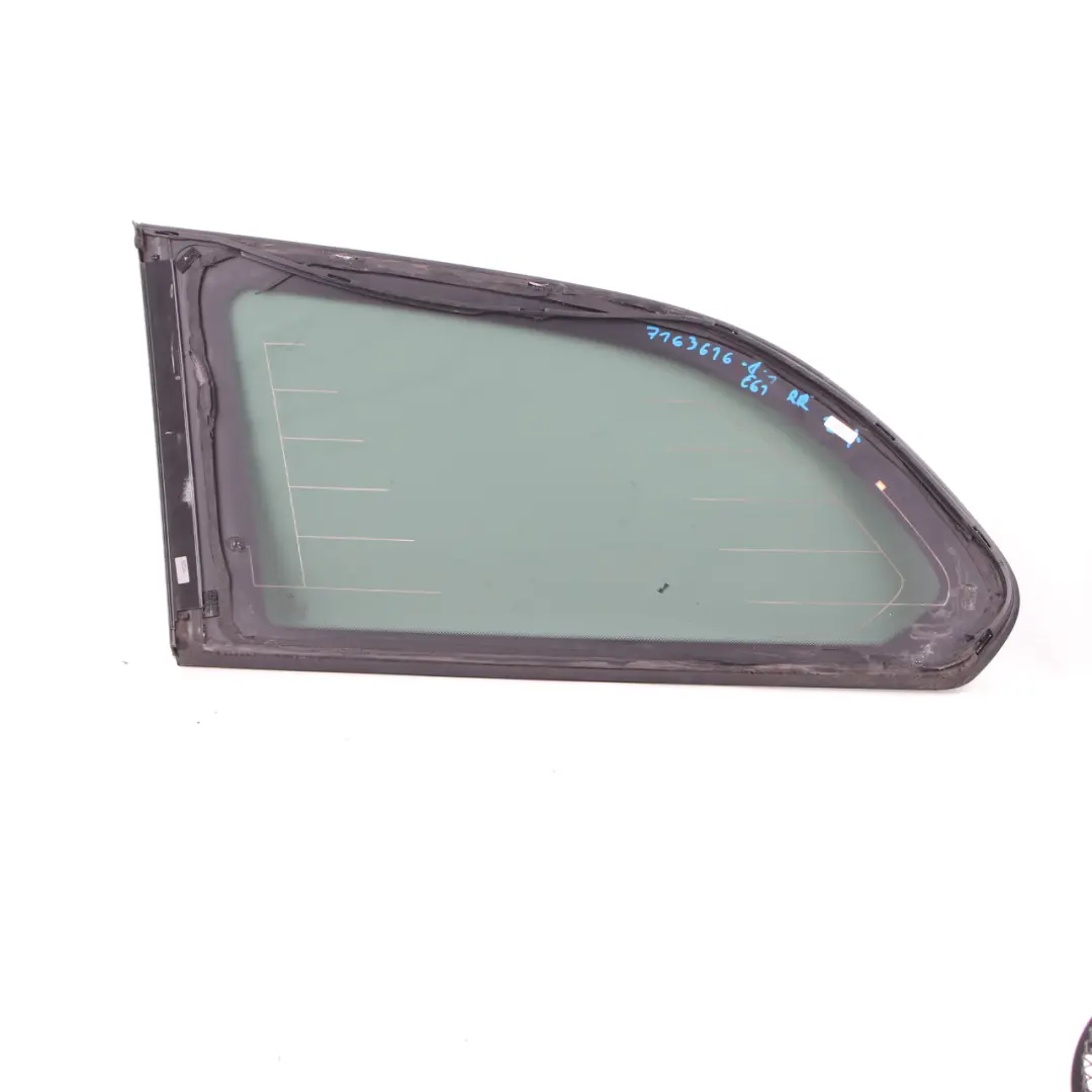 BMW 5 Series E61 Green Side Window Gasket Rear Right Glass O/S High Gloss AS3 - SKU 7163616 - Part number 7163616