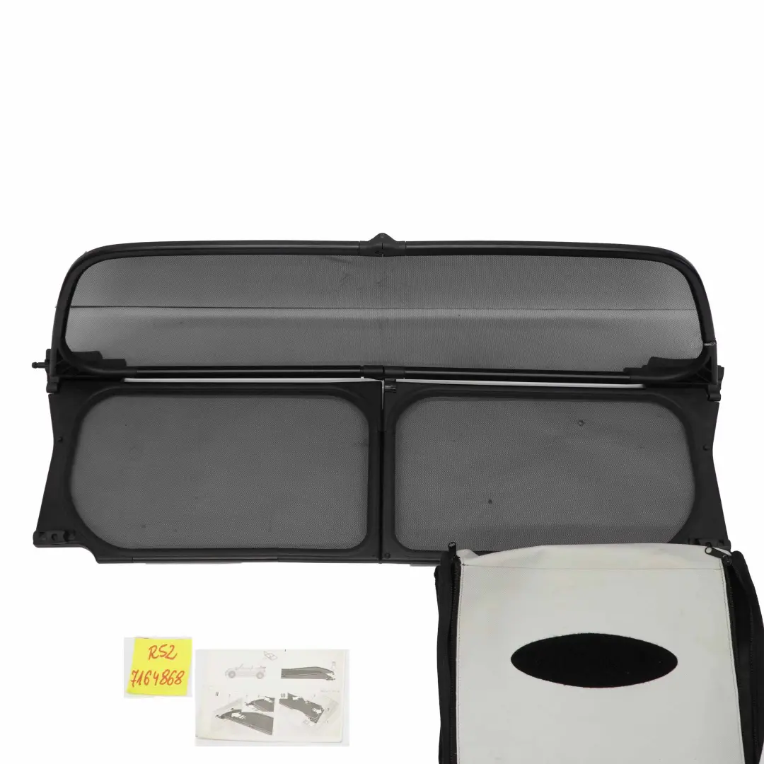  Deflettore vento Mini R52 Cabrio Protezione posteriore centrale schermo rete - SKU 7164868 - Numero di parte 7164868