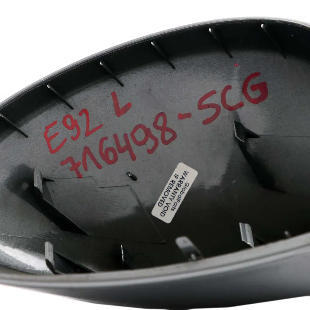 Left N/S Wing Mirror Cover Cap Trim Spacegrau Space Grey to BMW 3 Series E92 E93 with Part number 7164981 BMW 3 Series E92 E93 Left N/S Wing Mirror Cover Cap Trim Spacegrau Space Grey - SKU 7164981-SCG - Part number 7164981