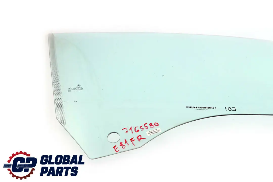 BMW 1 Series E81 E82 Front Right Door O/S Window Glass Green AS2 - SKU 7165580 - Part number 7165580