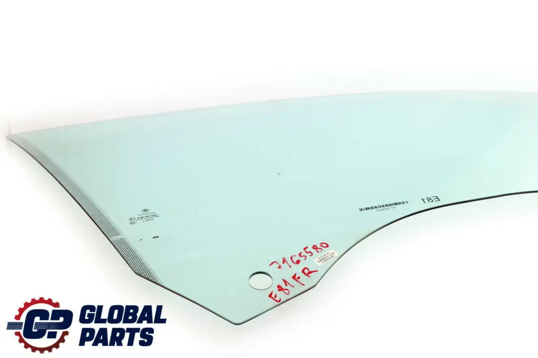 BMW 1 Serie E81 E82 Glace de porte, avant droit, Vitre Vert AS2 - SKU 7165580 - Numéro de pièce 7165580