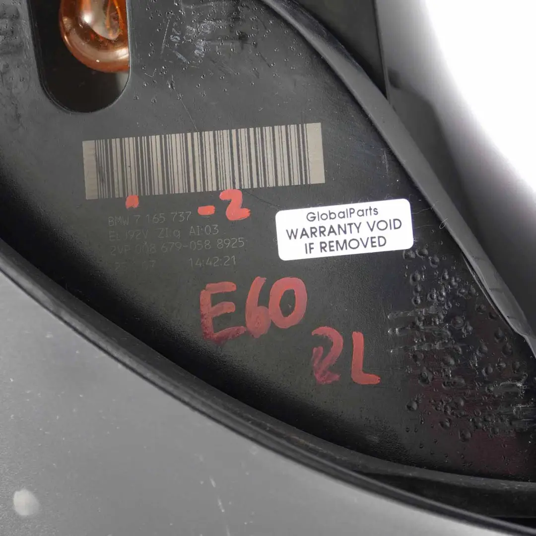 BMW E60 Luz Trasera Luz Trasera Izquierda Panel Lateral Trasero Tintado - SKU 7165737-2 - Número de pieza 7165737