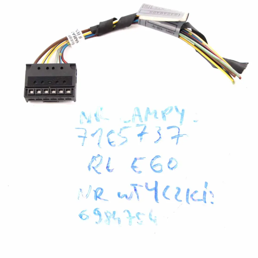 BMW E60 Tail Light Rear Lamp Left N/S Rear Side Panel Plug Socket Wiring 6984754 - SKU 7165737-3 - Part number 7165737