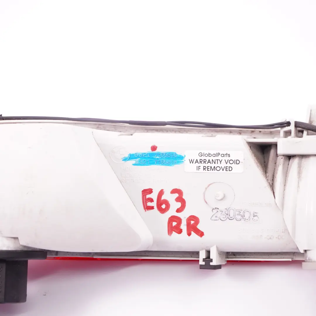 BMW E63 E64 Lampa Zderzaka Prawy Tył - SKU 7165816 - Numer Części 7165816