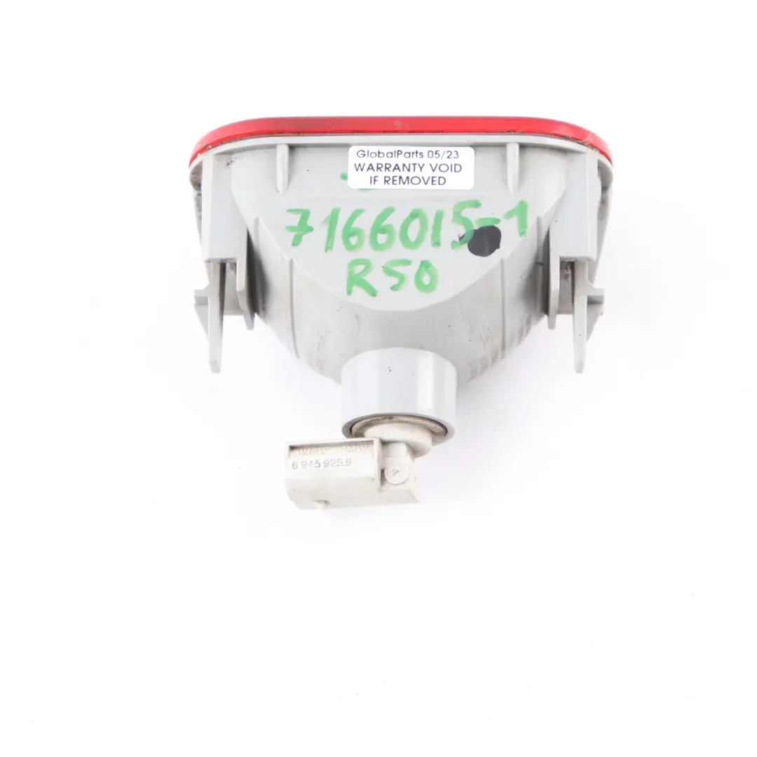 Luz Antiniebla Parachoques Trasero Rojo para Mini Cooper One R50 R52 R53 con número de pieza 7166015 Mini Cooper One R50 R52 R53 Luz Antiniebla Parachoques Trasero Rojo - SKU 7166015-1 - Número de pieza 7166015