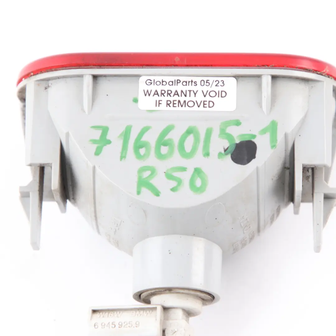 Heckstoßstange Nebelscheinwerfer Rot für Mini Cooper One R50 R52 R53 mit Teilenummer 7166015 Mini Cooper One R50 R52 R53 Heckstoßstange Nebelscheinwerfer Rot - SKU 7166015-1 - Teilenummer 7166015