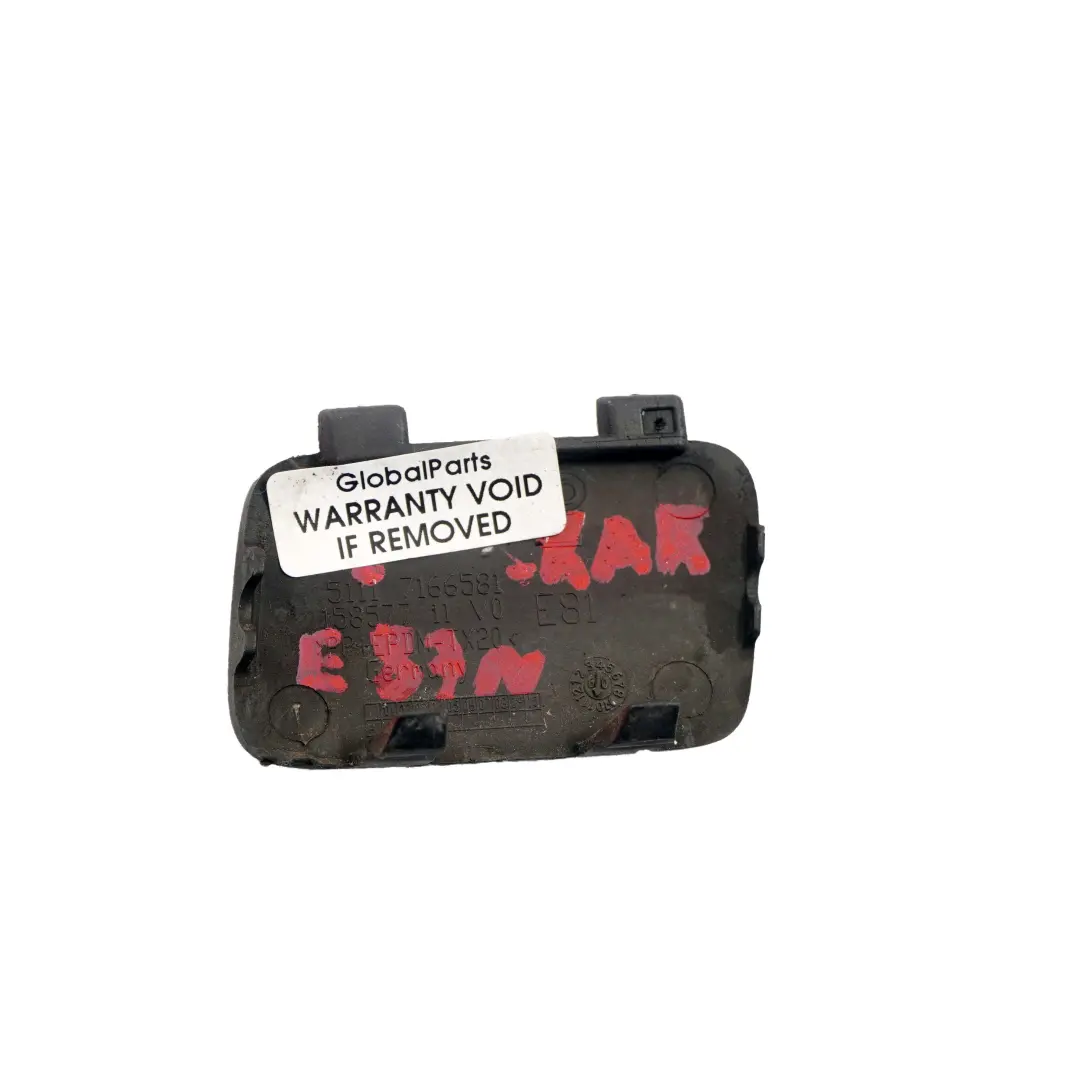 BMW 1 E81 E87 LCI Vorne Stoßstange Abschlepphaken Abdeckung Karmesinrot - SKU 7166581-KAR - Teilenummer 7166581