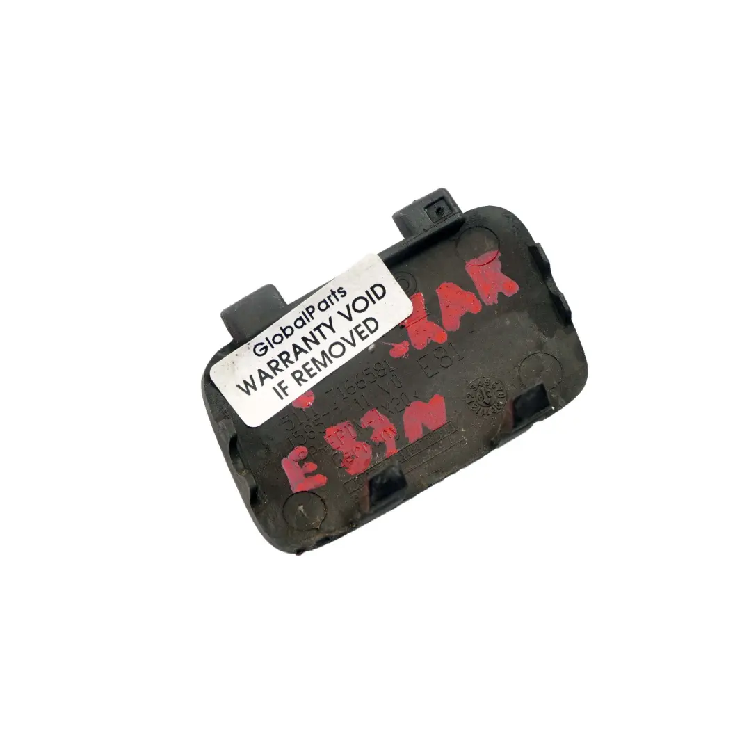 BMW 1 E81 E87 LCI Vorne Stoßstange Abschlepphaken Abdeckung Karmesinrot - SKU 7166581-KAR - Teilenummer 7166581