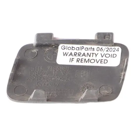  Bumper Flap Towing Eye BMW E81 E87 LCI Front Patagonia Green Metallic - A71 - SKU 7166581-PTG - Part number 7166581