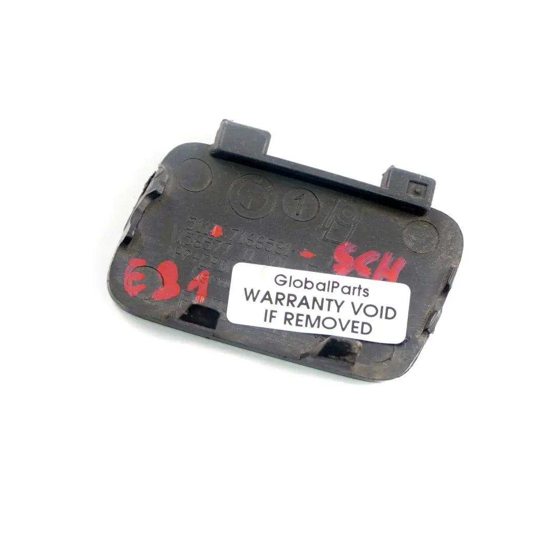 BMW 1 Series E81 E87 LCI Front Bumper Flap Towing Eye Schwarz Black 668 - SKU 7166581-SCH - Part number 7166581