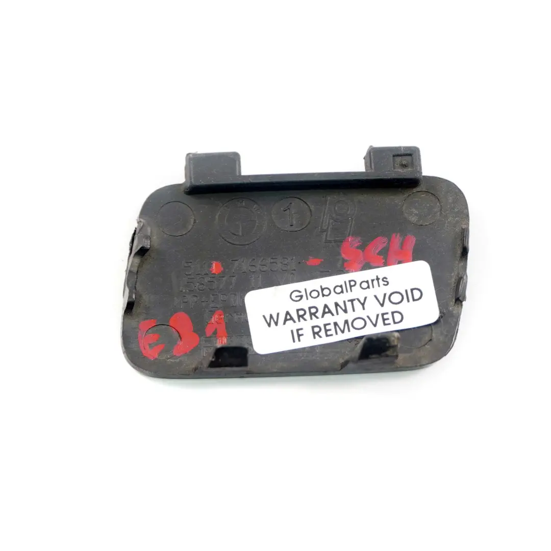 Sportello Gancio Traino Paraurti Anteriore Nero per BMW 1 Series E81 E87 LCI con numero di parte 7166581 BMW 1 Series E81 E87 LCI Sportello Gancio Traino Paraurti Anteriore Nero - SKU 7166581-SCH - Numero di parte 7166581