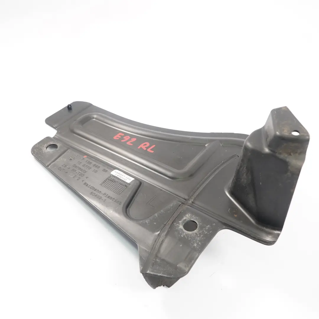 BMW E92 E93 Vano Posteriore Rivestimento Sottoscocca Sinistro - SKU 7166649 - Numero di parte 7166649