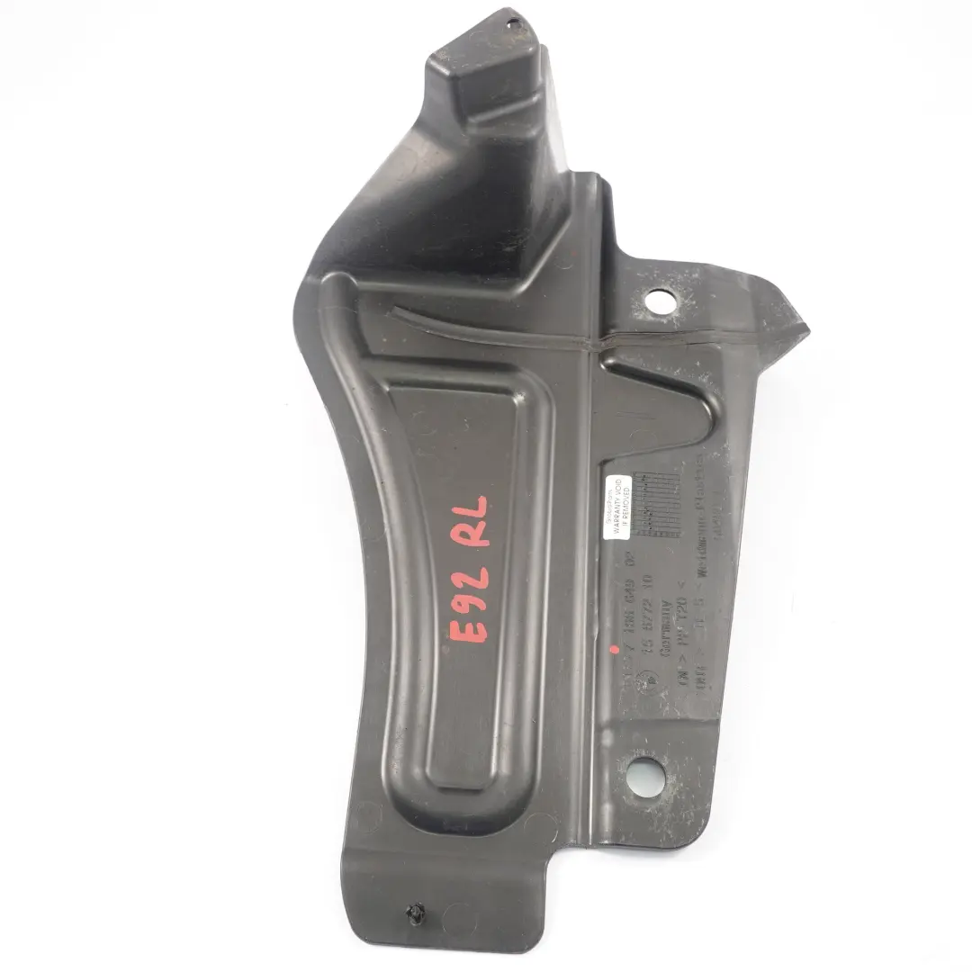 Vano Posteriore Rivestimento Sottoscocca Sinistro per BMW E92 E93 con numero di parte 7166649 BMW E92 E93 Vano Posteriore Rivestimento Sottoscocca Sinistro - SKU 7166649 - Numero di parte 7166649