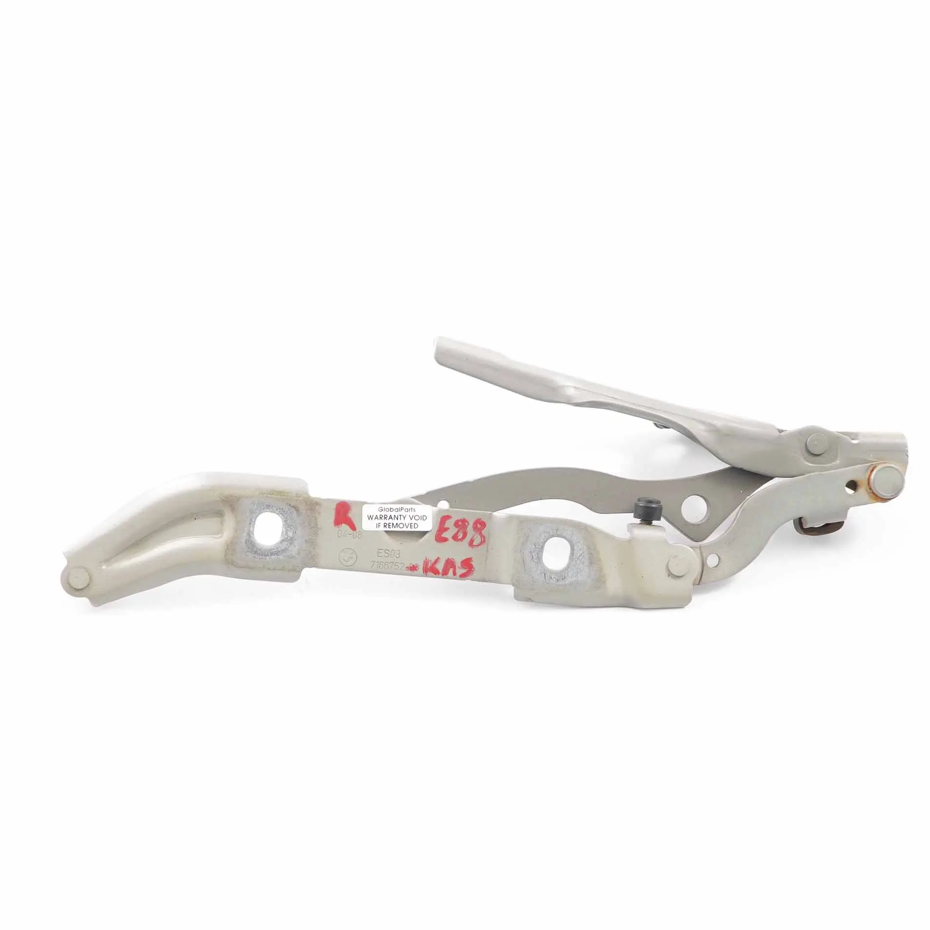 BMW E82 E88 Tapa maletero Portón trasero Bisagra derecha Cashmere Silver A72